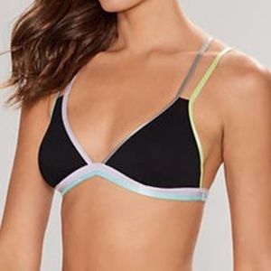 NWT Free People Strappy Multi Color Black Bralette